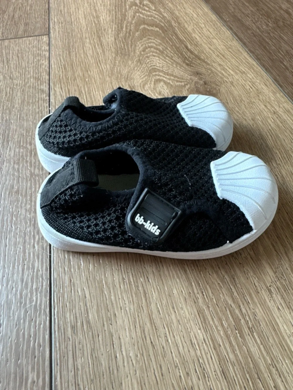 Baby Waves Black Kids Mesh Slip-On Water Shoes